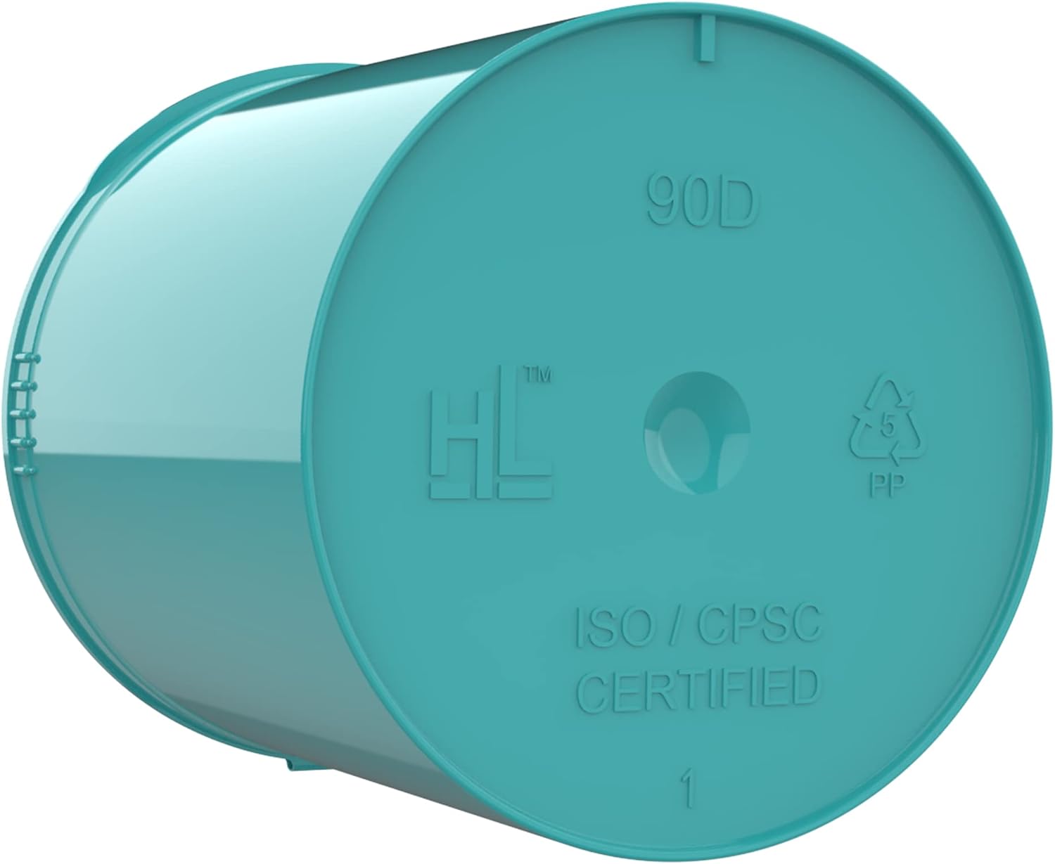 Dragon Chewer 90 Dram CR Plastic Packaging Pop Top Containers - Child Resistant Travel Holder Vial Bottles - 60 qty (Aqua)