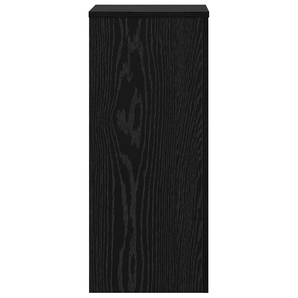 Juego de 2 soportes para plantas en imitación de roble negro, de material de madera, 30 x 30 x 70 cm, para interior y exterior, balcón, terraza, jardín, salón, pasillo, alféizar de ventana