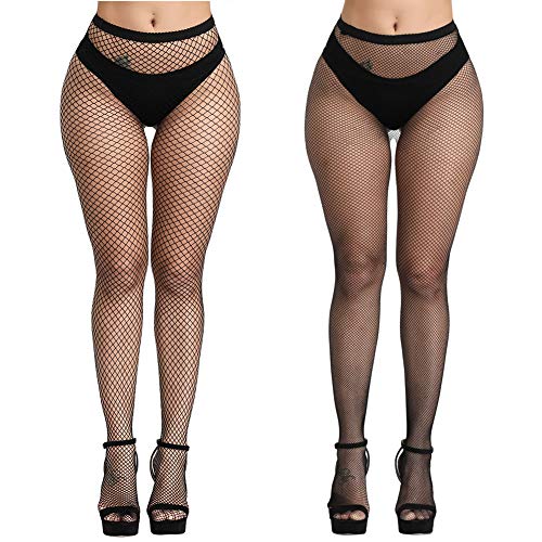 Image of Fishnet Stockings Lace Patterned Tights High Waist Pantyhose Fishnets for Women
