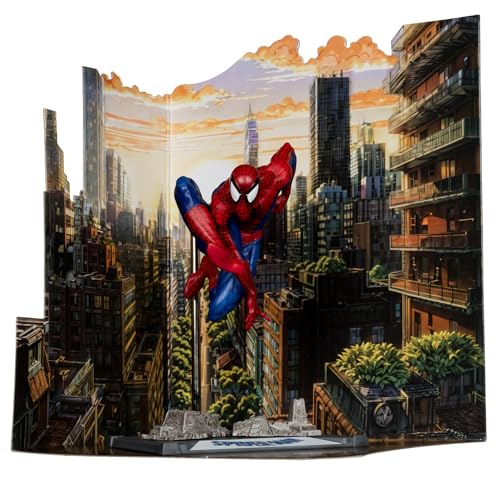 McFarlane Marvel Spider-Man Figurine posée à l'échelle 1:10e avec scène (Spider-Man #6) Jouets