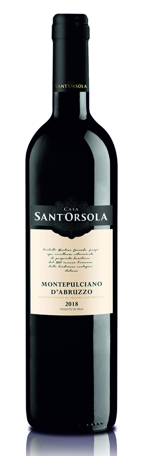 Sant'Orsola Montepulciano DOC Abruzzo -Rotwein - Italien Wein (6 x 0.75 l) (Packung mit 2)