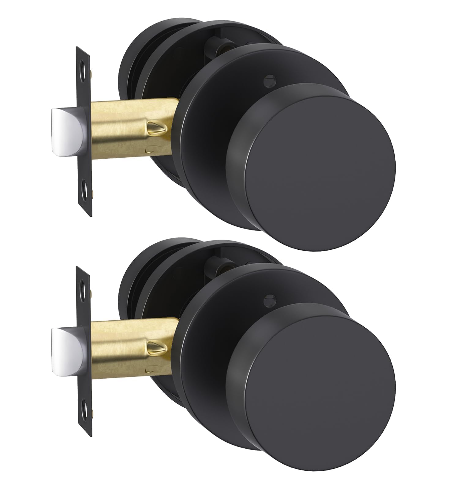 Goldenwarm Matte Black Door Knobs - 6 Pack -14