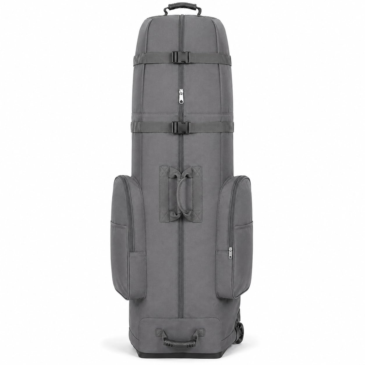 Golf Travel Bags with Wheels, 1200D Heavy Duty Oxford Wear-Resistant with Extra Storage Bag, Lightweight & Portable Golf Club Travel Cover for Airlines Easy Storage，Grey：Upgrade