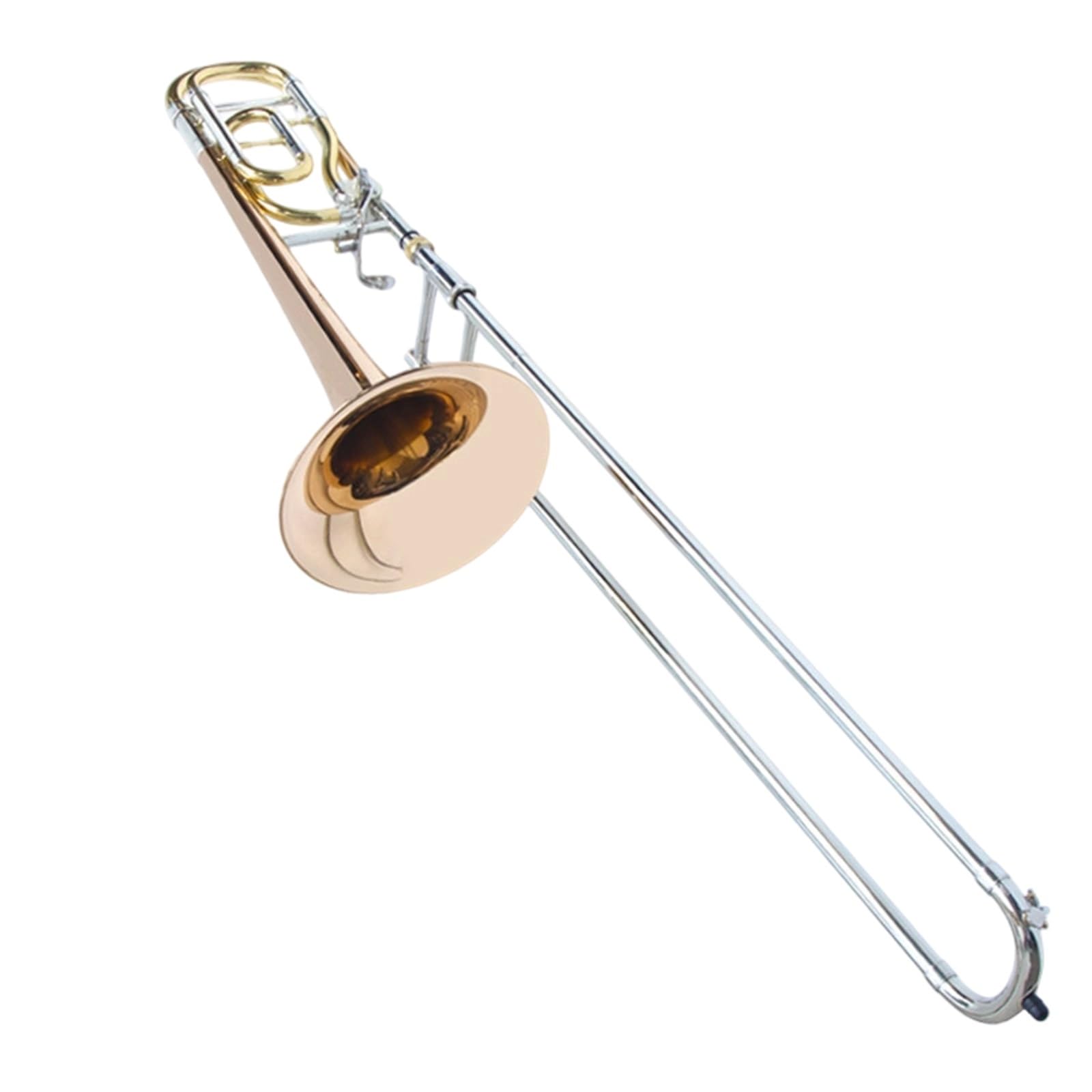 Instrument puzonowy Puzon tenorowy z transpozycyjną białą mosiężną rękojeścią