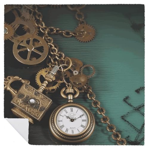 6 PCS Servilletas de Tela Estilo Steampunk 18.7x18.7 pulgadas miniatura 6