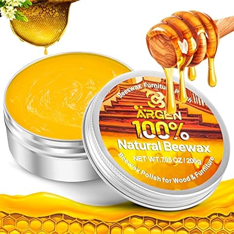CARGEN Beeswax Furniture Polish, Wood Seasoning Beeswax for Furniture Wood Polish and Conditioner Wood Wax for Dining Table Floor Doors Chairs Cabinets to Protect and Care Cover