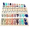 BEKILOLE Wooden Number Puzzle for Toddler Activities – Montessori Toys for Toddlers Shape Sorting Counting Game for Age…