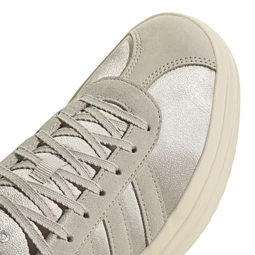 Image of adidas Womens Vl Court Bold Lace Up Sneakers Shoes Casual - Pink