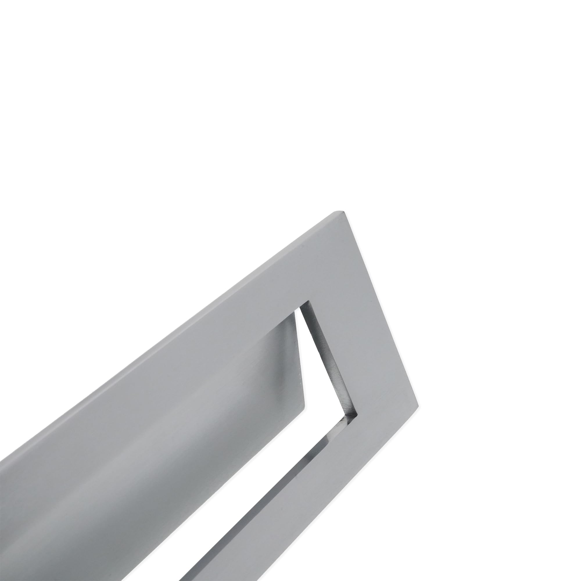 Heavy Sprung - Cassetta postale in ottone massiccio con finitura cromata satinata, 25,4 x 7,6 cm
