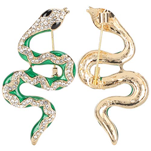 Broche de animal serpiente pin de solapa unisex juego de 2 piezas 6