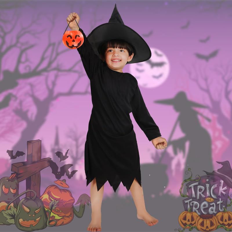 Image of Sarvda Halloween Dress | Costume and Accessories | For Girls and Boys | Kids & Adults | Haunted Horror Theme Party Vampire Witch Ghost Skeleton Draculla Zombie Pumpkin Scary Cosplay Dress