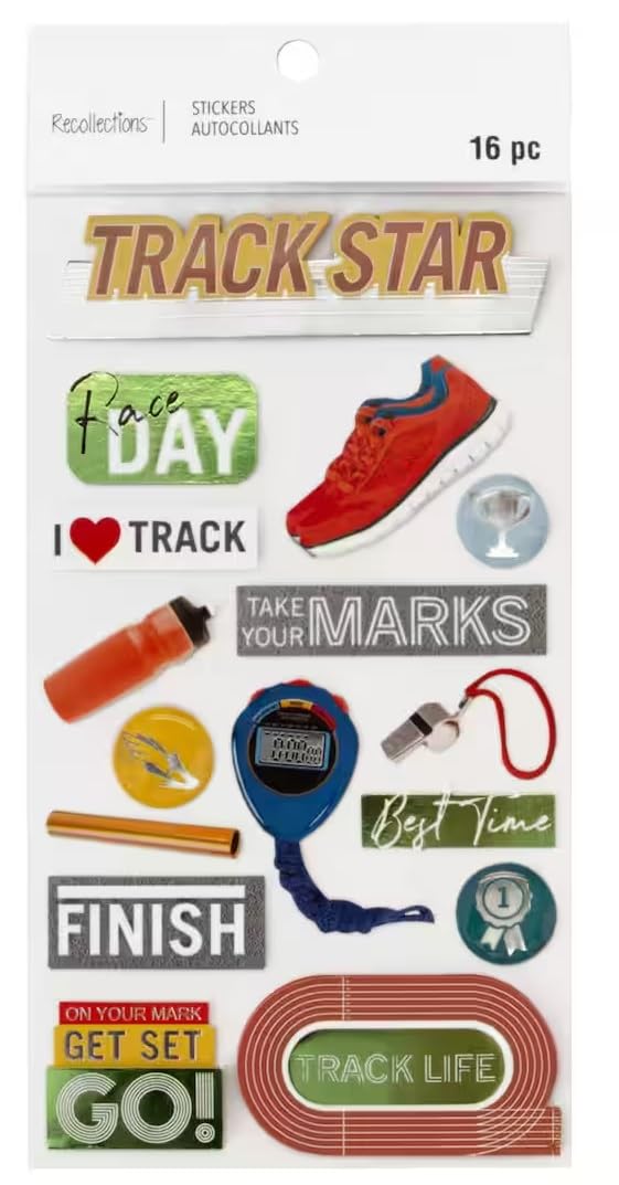 Track Field Stickers Stickers Sports Reminisce Real Sports Dimensional Stickers - Track ...
