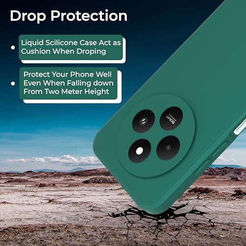 Image of A rtistque Back Cover Case for Poco C75 5G / M7 5G / Redmi A4 5G / Redmi 14c 5G with Camera Protection | Shockproof TPU|Stylish Protective Design|Slim Fit|Ultra Matte| Back Cover - Green