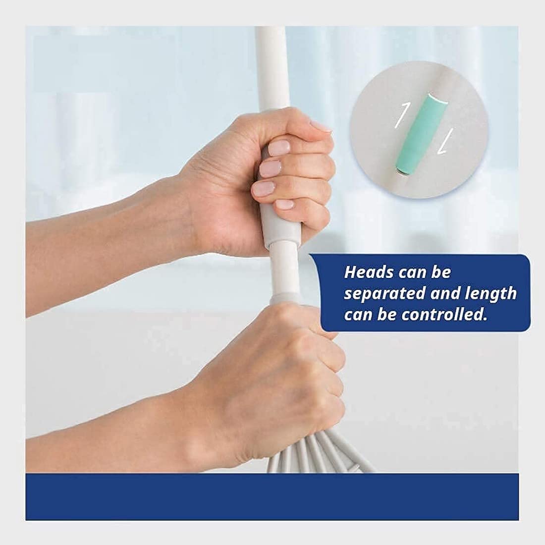 UGU ZONE Multifunctional Magic Silicone Broom β 2-in-1 Floor & Window Cleaner, Bathroom Wiper, Water Squeegee, Dust & Hair Remover for Tiles, Glass, and Hardwood 2