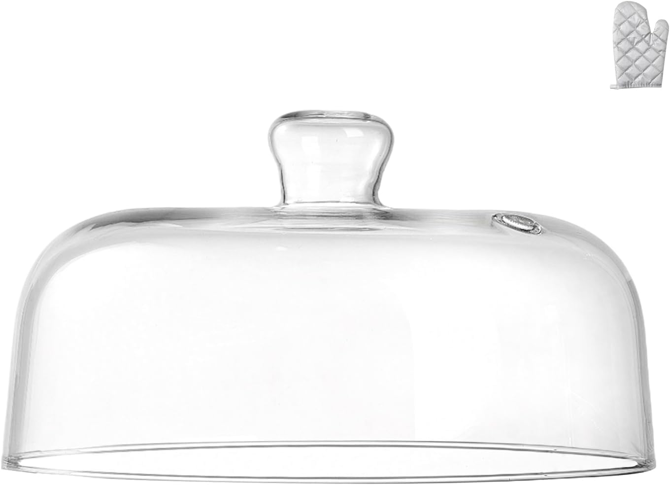 10 inch Glass Microwave Splatter Cover, 5" Extra Tall Microwave Plate Cover for Food, All Glass, BPA-Free & Non-Plastic, Dishwasher Safe