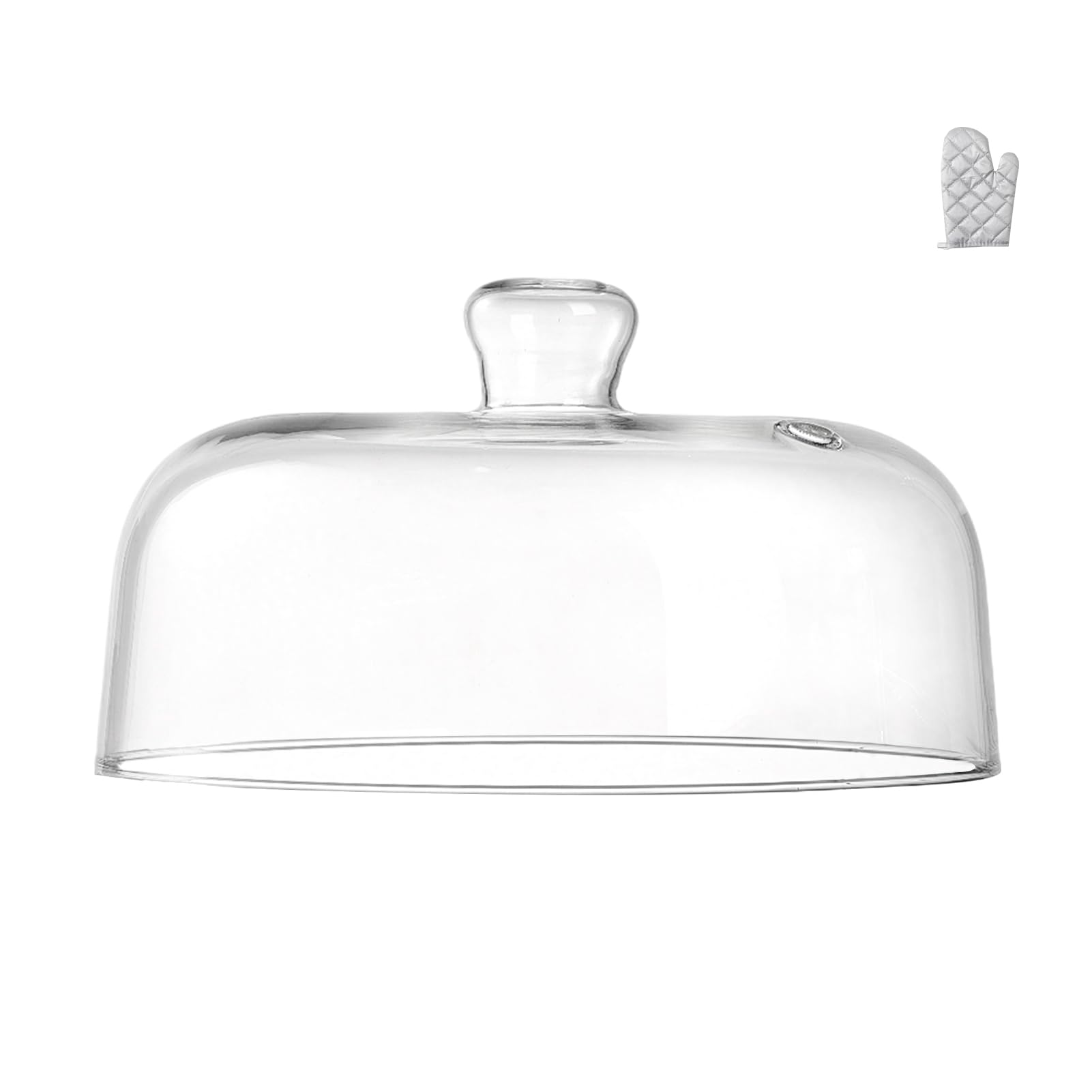 Photo 1 of 10 inch Glass Microwave Splatter Cover, 5" Extra Tall Microwave Plate Cover for Food, All Glass, BPA-Free & Non-Plastic, Dishwasher Safe