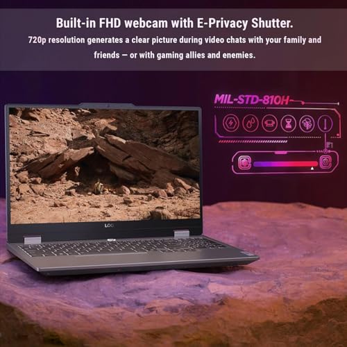 Image of Lenovo LOQ Gaming Laptop, 15.6 inch FHD (1920 x 1080), AMD Ryzen 7 250, NVIDIA GeForce RTX 5060, 64GB DDR5 RAM, 2TB PCIe M.2 SSD, Bundle with Laptop Cooler BDL, Wi-Fi 6, Windows 11 Pro, Grey