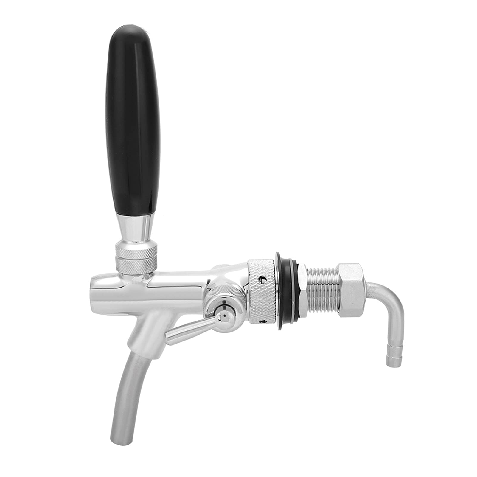 Rubinetto regolabile per, Produzione di birra e vino artigianali Strumenti di misura e controllo birra rubinetto cromata Rubinetto birra G5 / 8 Shank Home Bar Erogatore di birra Birra Keg(02)