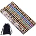 AUSTOR 50 Pcs 6 Sided Dice Set 5 Two Tone Colors Dice with Gold Pips Square Corner Dice (Free Pouch)