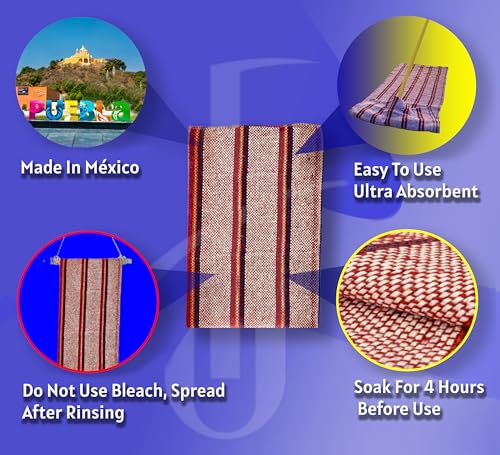 JF Jose Fincowski- Mexican Jerga Multi-Purpose Extra Large 19x55, Floor Microfiber Cleaning Cloths, Set 6 pcs, Includes Dish Scrubber. Perfect for Mopping and Floor Cleaning. Jerga Mexicana (1)4