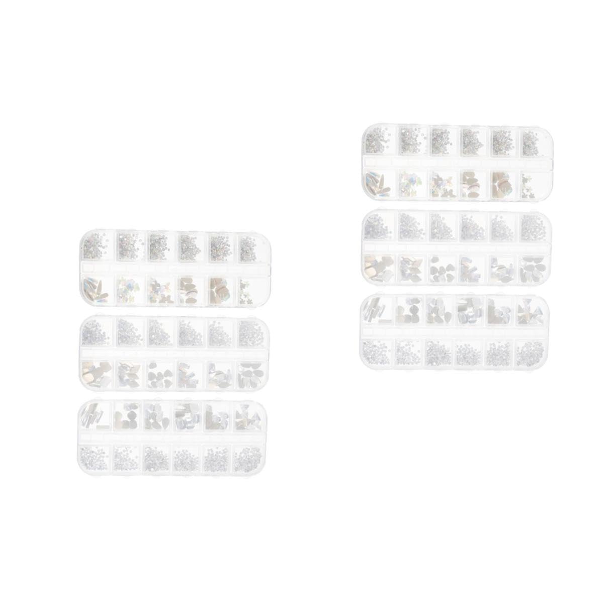 2 Set Unghie Flatback Rhinestones Decorativi Per Nail Art Accessori Diy Colorati Per Manicure E Decorazioni Unghie 3 Scatole*2