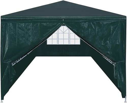 Vista 71 de vidaXL Tienda de campaña para fiestas al aire libre, 9 pies 10 pulgadas x 9 pies 10 pulgadas, resistente a los rayos UV y al agua, carpa de jardín