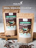 Simply Keto Crunchy Muesli Chocolate - Low Carb Muesli bez cukru - 250g Pyszne Keto Muesli na idealne śniadanie - Paleo & Vegan - Soy, Lactose & Gluten Free - 250g