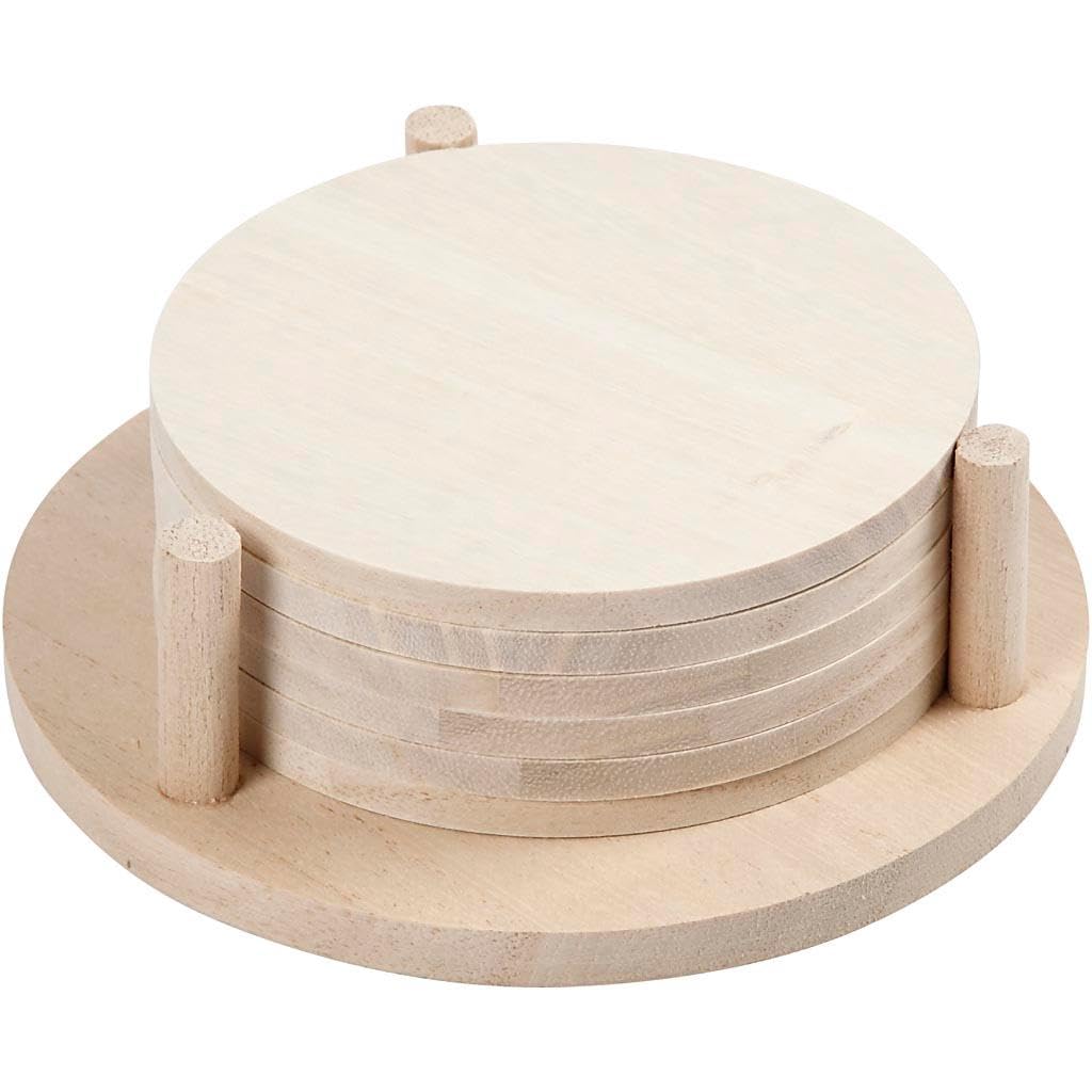 Slices, D: 9,5 cm, thickness 5 mm, empress wood, 6pcs - Image 2
