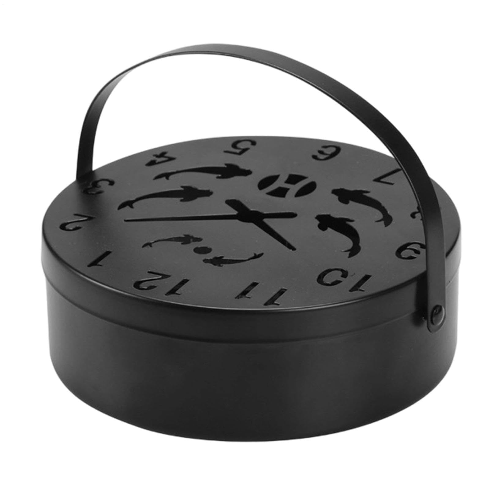 Brûleur d'encens en fer avec couvercle pour jardin et salon