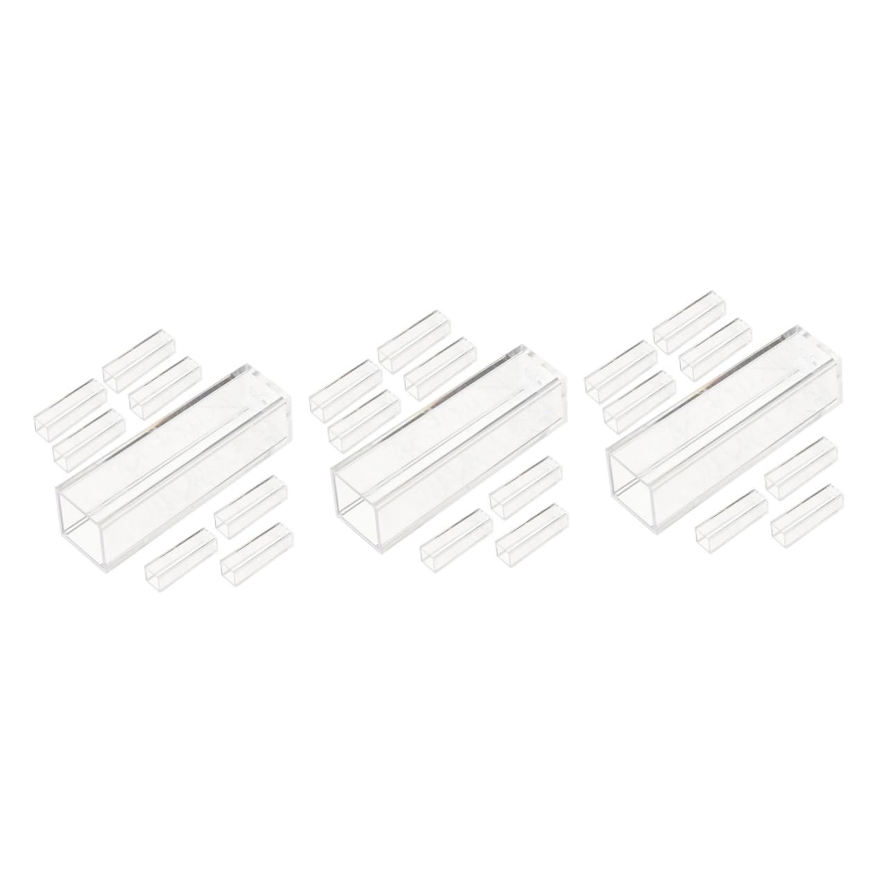 PRETYZOOM 3 Set Cuvetta Di Plastica Cuvette Trasparenti Cuvette in Plastica Trasparente Cuvette Professionali Piccole Cuvette Minicuvette Cuvette Precise Cuvette Di Plastica 8 Pezzi*3