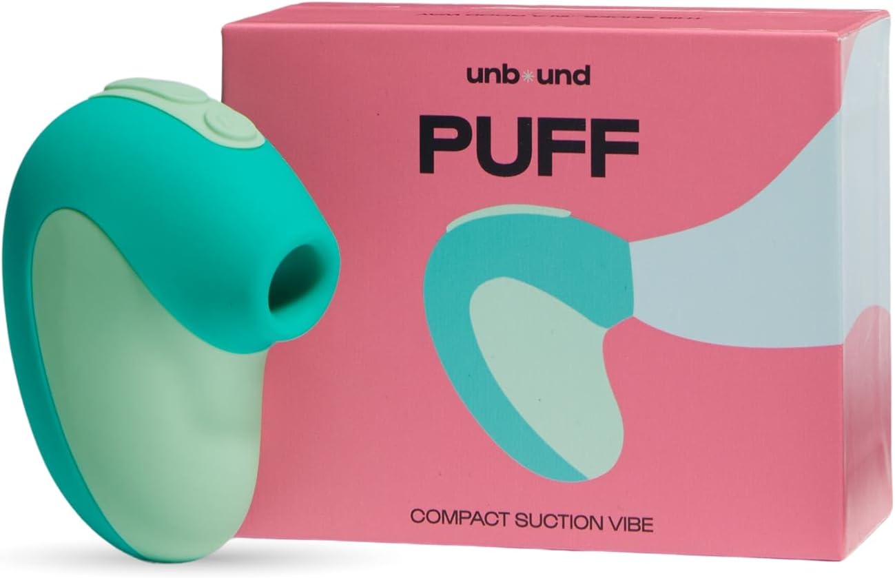 Unbound Puff Vibrator - Powerful Personal Suction Vibrator, Clitioral Sucker, USB Rechargeable Tiny Vibrator for Women with Multispeed Functions and Waterproof - Adult Sex Toys
