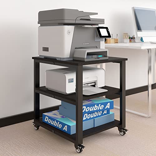Image of Natwind 3 Tier Laser Printer Stand,20''x20'' Side Table for Printer, Black