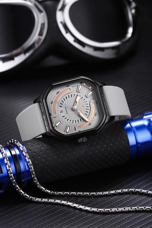 Image of Daniel Hechter Paris Rivoli Collection Modern Analog Watch for Men with Octagon Dial and Silicon Band-DHM1003