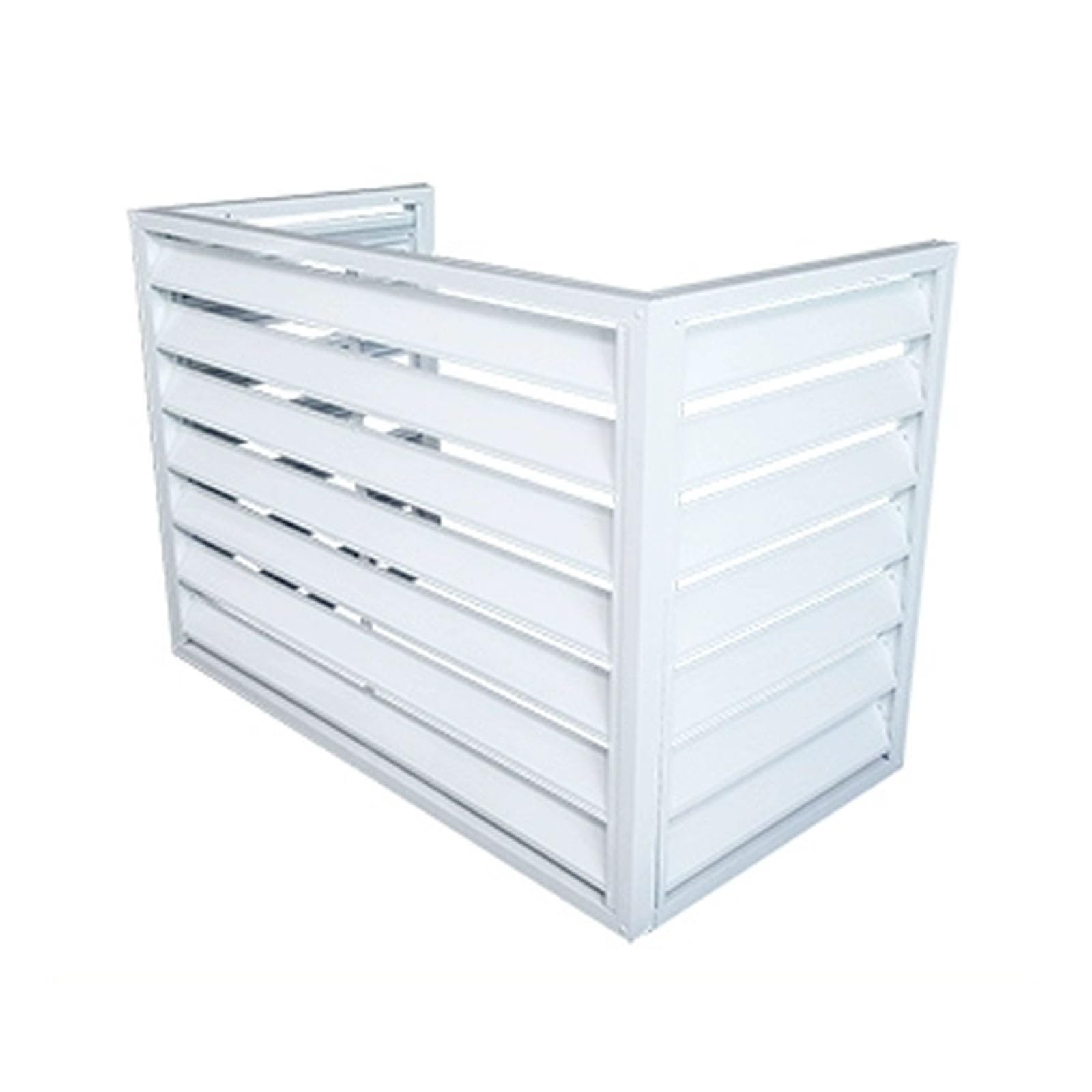 QYMYOZ Outdoor Air Conditioner Cover - Aluminum Mini Split Unit Shield, Heat Pump Protection, Weatherproof AC Hideaway, Durable Condenser Guard for Exterior Units