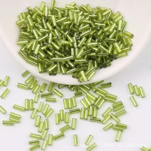 5 g, 2 x 4 mm, 2 x 6 mm, color plateado, línea tubo Bugles H, cuentas espaciadoras sueltas para trabajos de costura, creación de joyas hechas a mano, manualidades, costura, 24-2x4mm-5g-225 unidades
