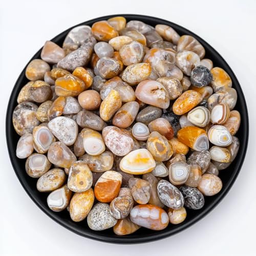Image of Polished Crazy Lace Agate Crystal Chips 200 Pcs - 0.3 inch 10 oz Tumbled Stone Chips Crushed Sea Glass Stones Healing Reiki Crystal Making Home Decoration
