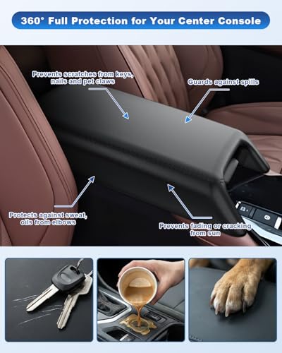 Image of CDEFG for 2026 Mitsubishi Outlander Center Console Cover for 2026 Mitsubishi Outlander GN Accessories Armrest Cover Middle Console Protector w /Hidden Storage Pocket (Gas Version Only, Non-Sport)