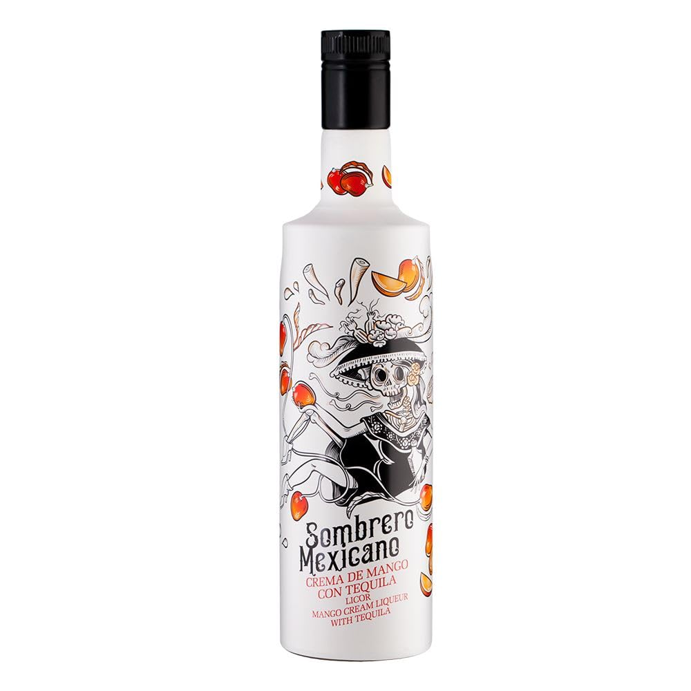 Mango-Tequila Creme Likör "Sombrero Mexicano". 0,7L, 15% vol.