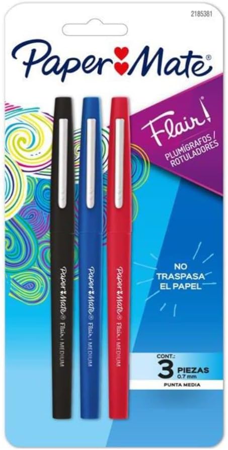 ROTULADOR PAPER MATE FLAIR PASTEL PUNTA DE FIBRA BLISTER DE 12 (164941