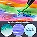 Professional Watercolor Brush Markers Pen 48 Colors of Ohuhu, Water Based Drawing Marker Brushes W/A Blending Aqua Pen, Water Soluble for Adult Coloring Books Comic Calligraphy