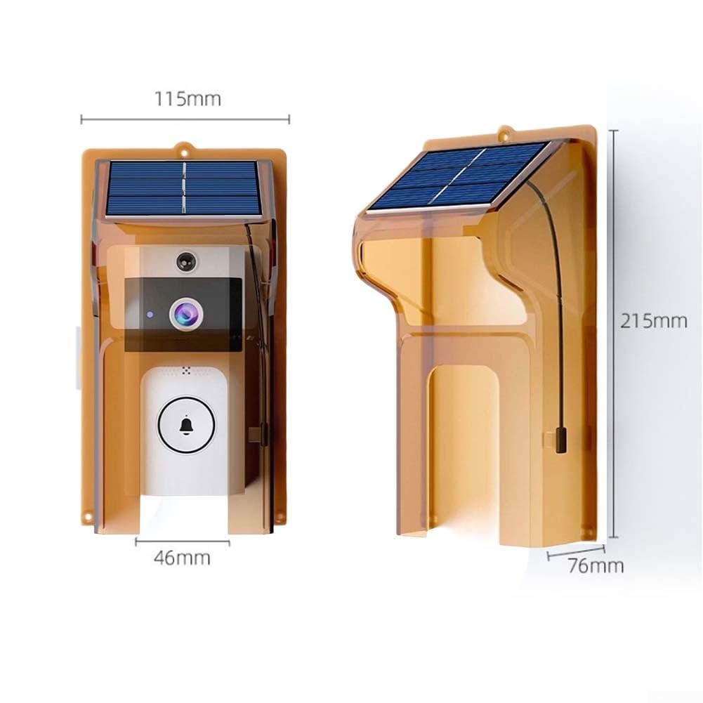 Sonnette solaire sans fil avec caméra de sécurité, interphone bidirectionnel, vision nocturne, étanche