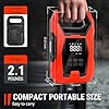 CARSUN AC/DC Tire Inflator Portable Air Compressor, Dual Power for Home 110V AC and Car 12V DC Air Pump with Pressure Gauge, Auto Shutoff, Tire Pump for Car Motorcycle Bike and Other Inflatables, Red #5