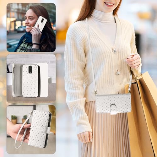 Etui pour BLU View 4 Asuwish US Blanc housse de protection coque