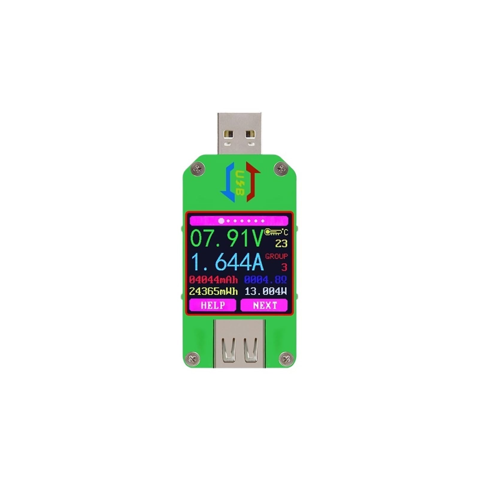 BFSYDLUJ UM24 UM24C USB 2.0 LCD Display Voltmeter ammeter charge voltage current meter Charger cable measure Tester(UM24)