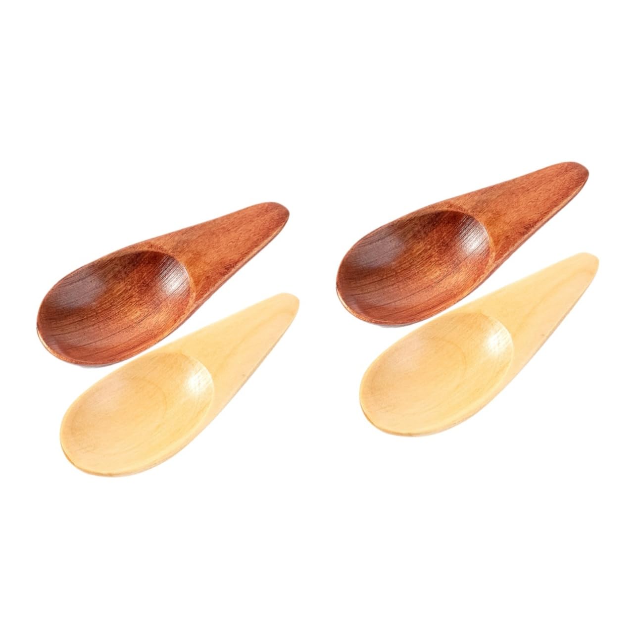 Mobestech 4pcs Spoon Compact Seasoning Spoon for Tea Sugar Salt and Coffee Creative Handle Design for Easy Use for Loose Tea and Seasoning