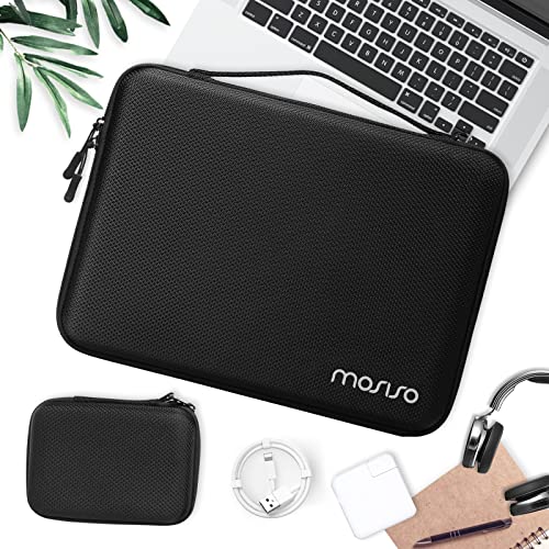Mosiso Laptop Sleeve Compatible With Macbook Air 13 Inch M2 A2681 M1 A2337 A2179 A1932 / Pro 13 M2 M1 A2338 A2251 A2289 A2159 A1989 A1706 A1708, Eva Hard Travel Carrying Case With Small Bag, Black #TOP5