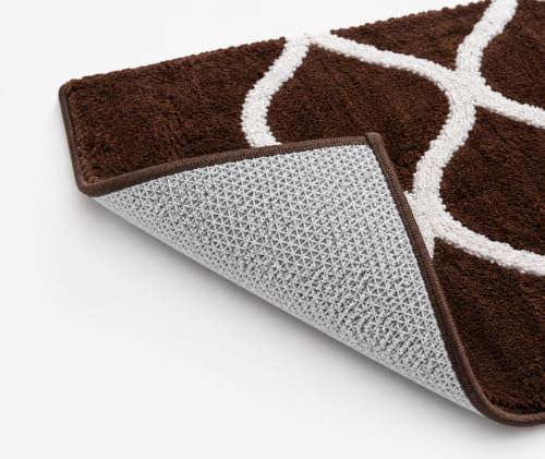 Image of Anti Skid Bedside Runner Carpet | Mat for Bedroom, Living Room, Floor and Home Decor (Brown, 2x4)