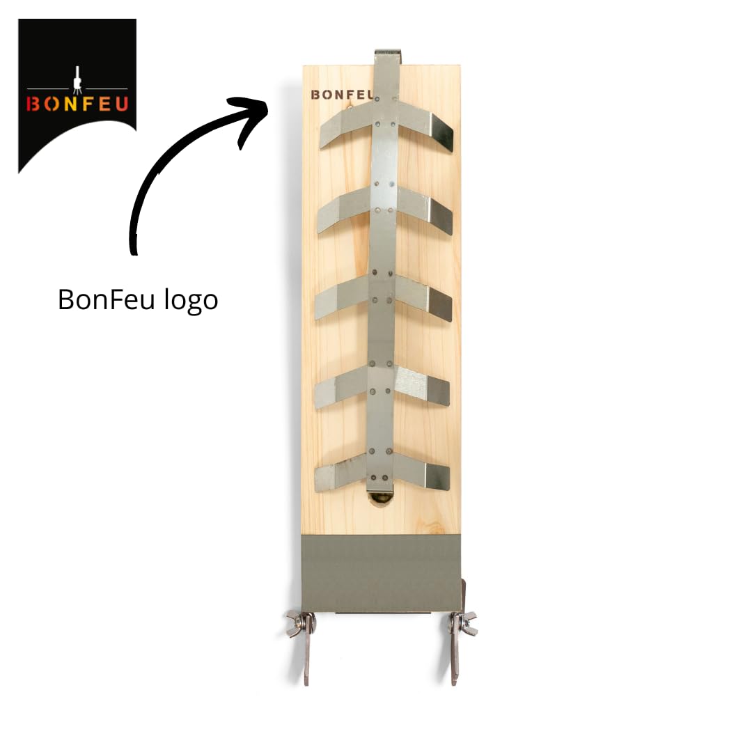 BonFeu Giardino Camino Broiling Board con Supporto Pesce Affumicatore