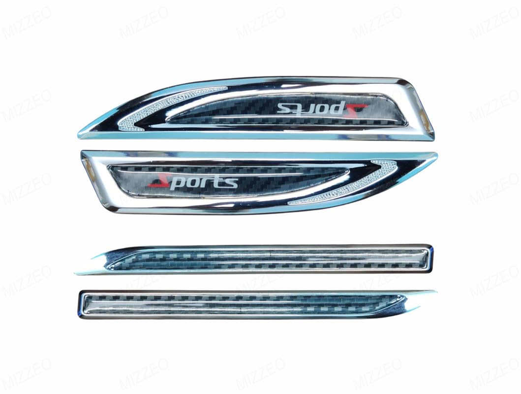 MIZZEO 3D Side Fender Dagger Emblem, Sports Trim, Diamond Accent, Compatible with Hyundai Exter (2023)