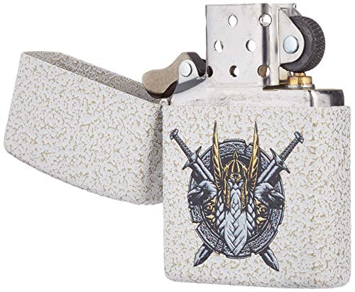 Zippo Lighter, Metal, White and Gold, Normal, 5.5 x 3.8 x 1.2 cm - Image 2